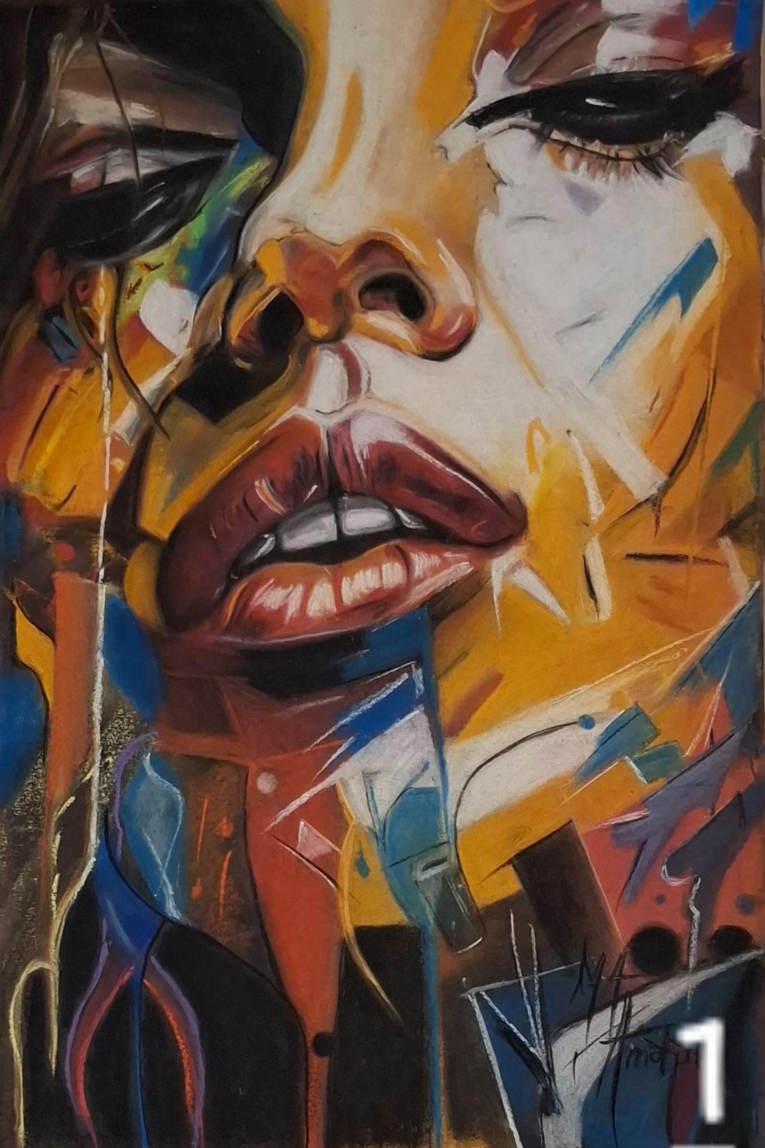 Pomme d'amour - Pastel sec 28x47 par Marie-Ange Amatulli